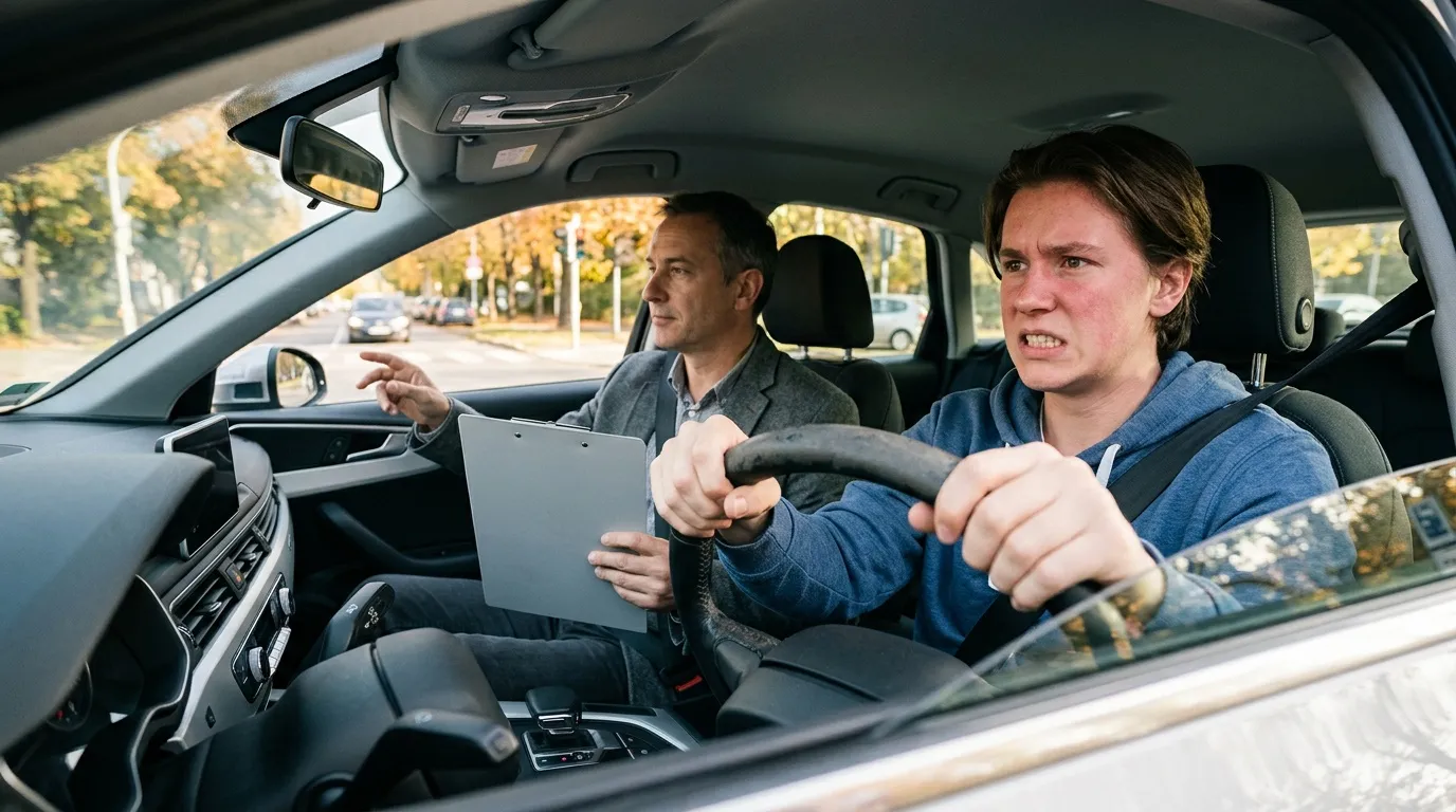 Un élève conduit sous la supervision d’un instructeur.